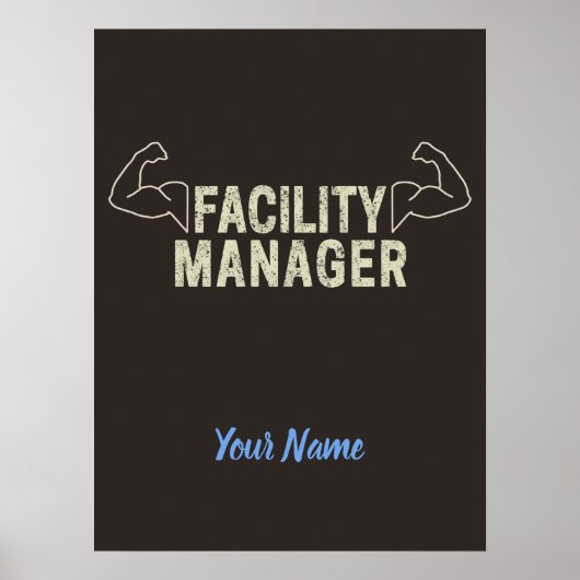 Facility Manager oder Janitor- und Pflegegeschenk Poster (Vorne)