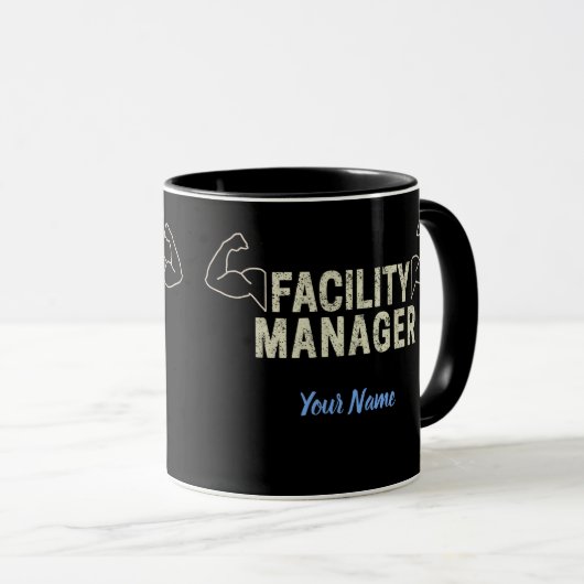 Facility Manager oder Janitor- und Pflegegeschenk Tasse (VorderseiteRechts)