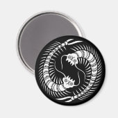 Facing Centipedes Circle Magnet (Vorderseite/Rückseite)