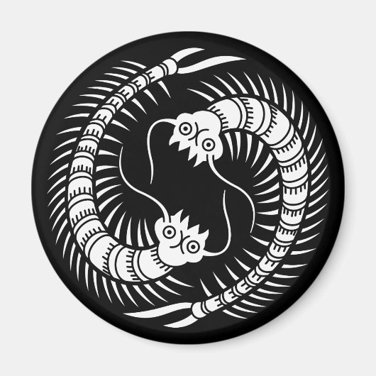 Facing Centipedes Circle Magnet (Vorne)