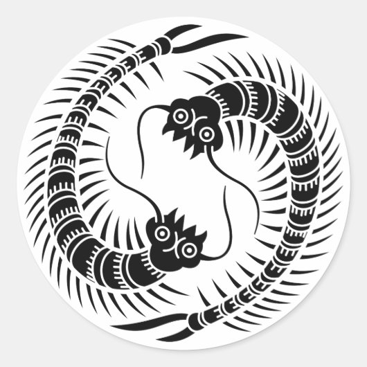 Facing Centipedes Circle Runder Aufkleber (Vorderseite)