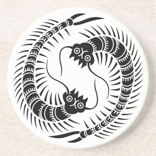 Facing Centipedes Circle Sandstein Untersetzer (Vorne)