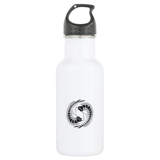Facing Centipedes Circle Trinkflasche (Vorderseite)