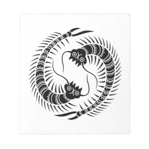 Facing Centipedes Kreis Notizblock