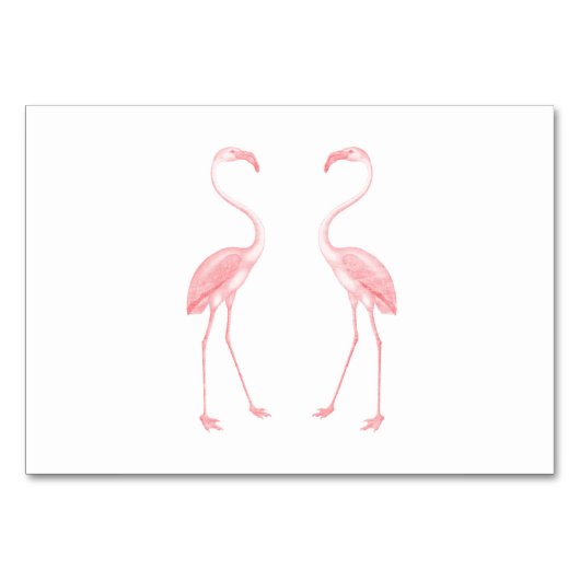 Facing Flamingos Tischnummer (Rückseite)