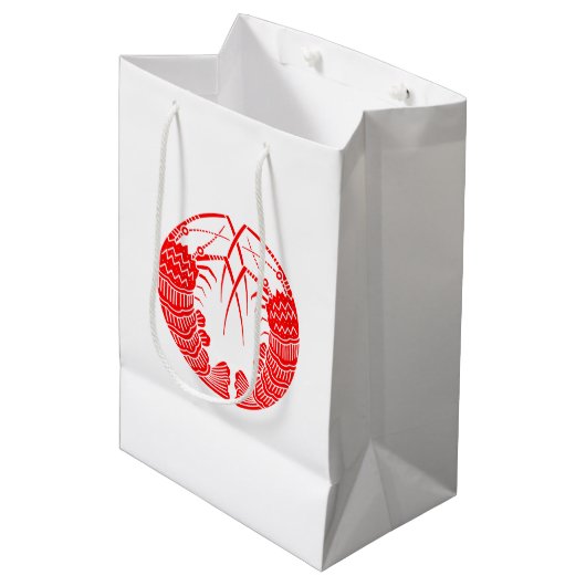 Facing Spiny Lobsters Mittlere Geschenktüte (Vorderseite Schrägansicht)
