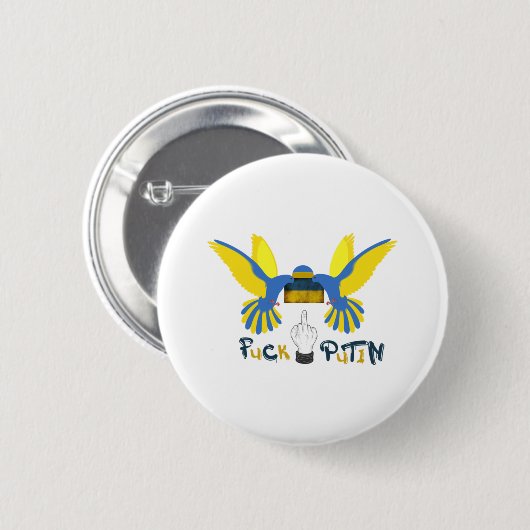 Fack Putin ,Unterstützung der Ukraine Classic Button (Vorne & Hinten)