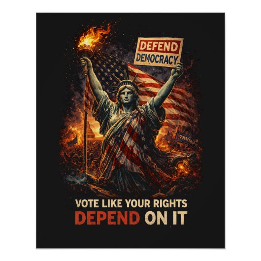 Fackel der Demokratie Poster (Vorderseite)