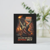 Fackel der Demokratie Postkarte (Stehend Vorderseite)