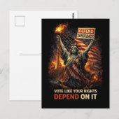 Fackel der Demokratie Postkarte (Vorne/Hinten)