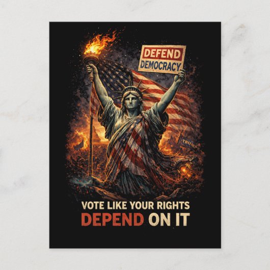 Fackel der Demokratie Postkarte (Vorderseite)