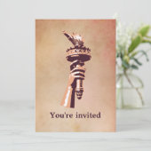 Fackel der Freiheit Einladung (Stehend Vorderseite)