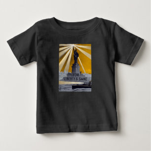 Fackel der Freiheitsstatue und US Navy im Zweiten Baby T-shirt