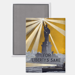 Fackel der Freiheitsstatue & US Navy Zweiter Weltk Magnet