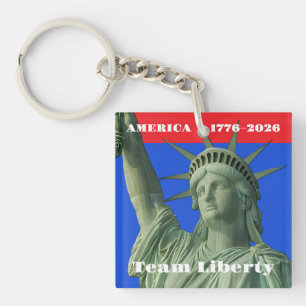 Fackel hoch! Liberty Emblem • 1776–2026 USA Schlüsselanhänger