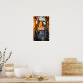Fackelbeleuchteter Garten des Abendposter der Gnad Poster (Küche)