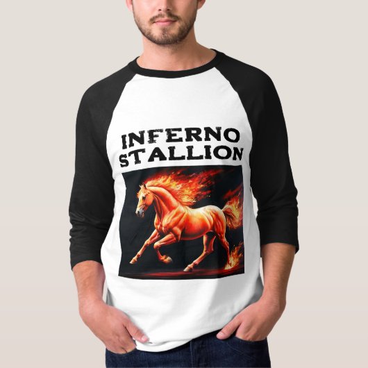 Fackelgallop: Oranes Pferd mit Inferno Mane T-Shirt (Vorderseite)