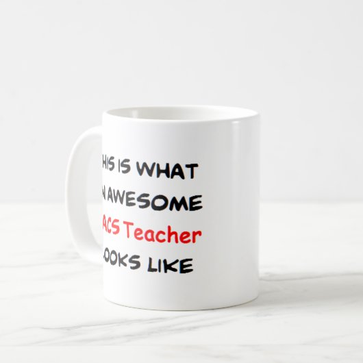 facs teacher, awesome kaffeetasse (Vorderseite Links)