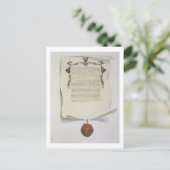 Facsimile Edition der Magna Carta, erste Verlage Postkarte (Stehend Vorderseite)