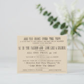 Facsimile Extract aus der Wipers Times 1916 Postkarte (Stehend Vorderseite)