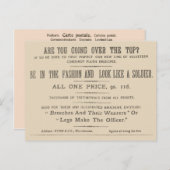 Facsimile Extract aus der Wipers Times 1916 Postkarte (Vorne/Hinten)