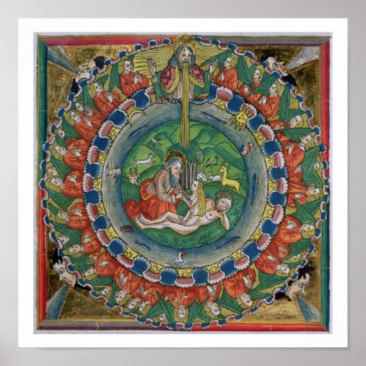 Facsimile Kopie der Genesis 2:22 Gott erschuf Eva, Poster (Vorne)