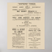 Facsimile-Seiten der Wipers Times 1917 Poster (Vorne)