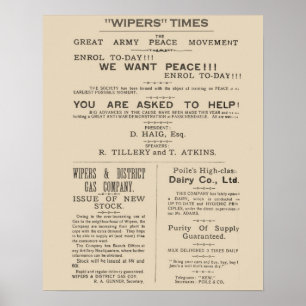 Facsimile-Seiten der Wipers Times 1917 Poster
