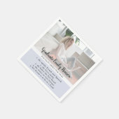 Fact Blue Graduate Foto Graduation Party Serviette (Ecke)