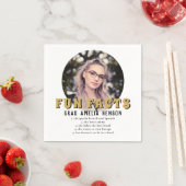 Fact Modern Graduate Foto Graduate Party Serviette (Beispiel)