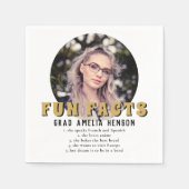 Fact Modern Graduate Foto Graduate Party Serviette (Vorderseite)