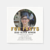 Fact Modern Graduate Foto Graduate Party Serviette (Vorderseite)