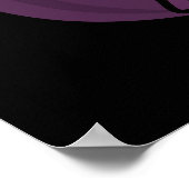 Fact not Fig-tion Funny Fig Pun Dark BG Poster (Ecke)