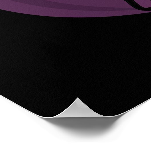 Fact not Fig-tion Funny Fig Pun Dark BG Poster (Ecke)