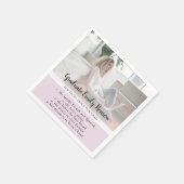 Fact Pink Graduate Foto Graduate Party Serviette (Ecke)