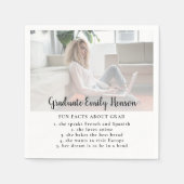 Fact Simple Graduate Foto Graduate Party Serviette (Vorderseite)