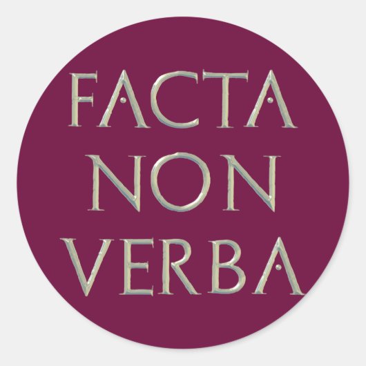 Facta Non Verba Stickers (Vorderseite)