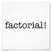 Factorial! Fotodruck (Vorne)
