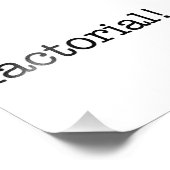 Factorial! Fotodruck (Ecke)