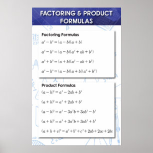 Factoring und Produkt Poster