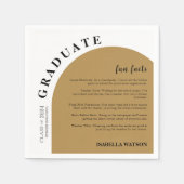 Facts Gold Arch Graduation Party Serviette (Vorderseite)