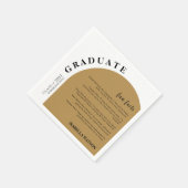 Facts Gold Arch Graduation Party Serviette (Ecke)