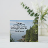 Facts of Maine Postcard Postkarte (Stehend Vorderseite)