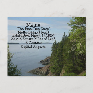 Facts of Maine Postcard Postkarte