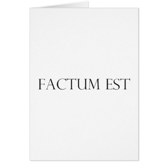 factum est Latein latin Karte