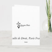 Faculté de droit Facade Karte (Rückseite)