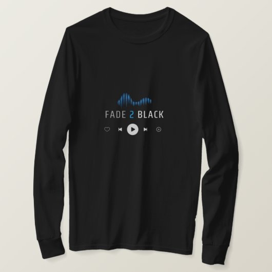 Fade 2 Black Dark Long Sleeve Hoodie T-Shirt (Design vorne)
