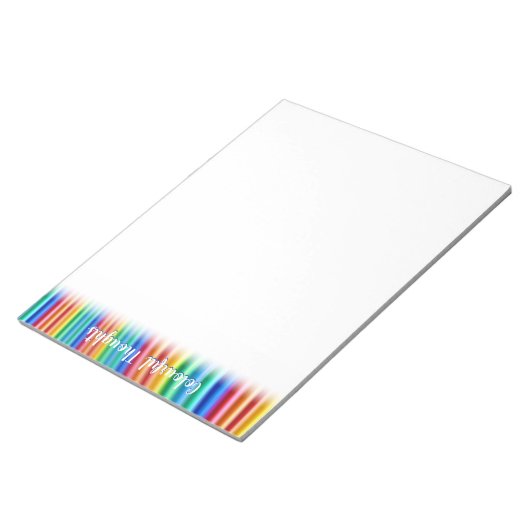 Fade Rainbow Notepad Farbige Gedanken Design Notizblock (angewinkelt)