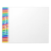 Fade Rainbow Notepad Farbige Gedanken Design Notizblock (Vorderseite)