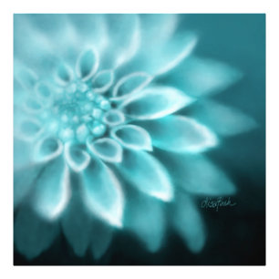 Fade to Black Dahlia Acrylic Print Triptych Fotodruck